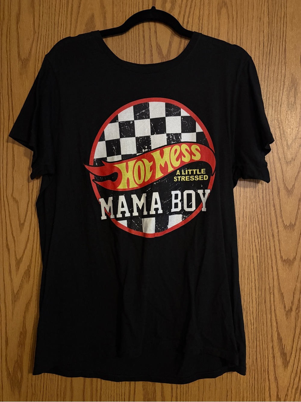 Port and Company Black 'Hot Mess Mama Boy' Graphic Tee